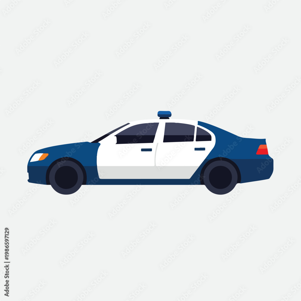 Fototapeta premium A graphic illustration of a police car