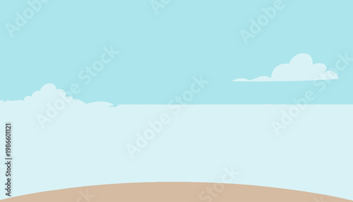 vector illustration of a beach