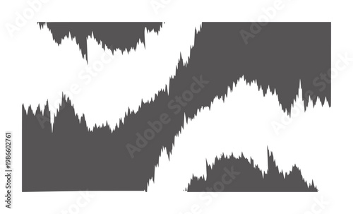 Jagged dark gray shapes with sharp peaks and valleys white abstract texture pattern