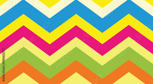 A colorful zigzag pattern with bright hues