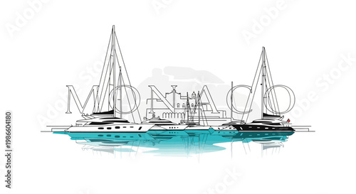 Luxury Yachts in Monaco Harbor