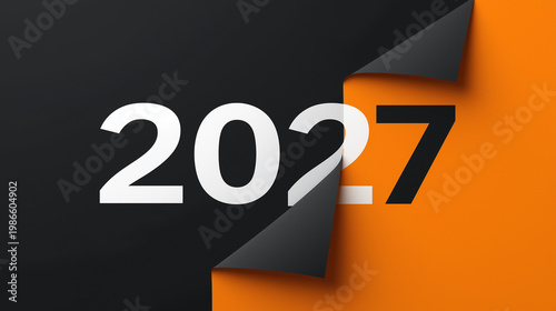 Happy New Year 2027 Background Design for Greeting Card, Banner, and Poster Vector Illustration