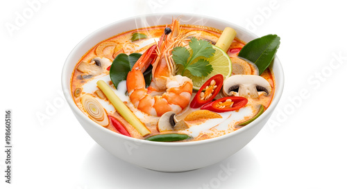 Delicious bowl of spicy Thai soup.