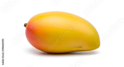 Fresh Yellow Mango Fruit Isolated White.