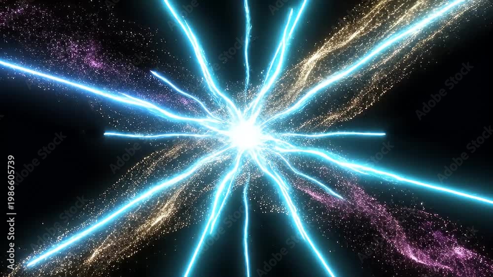 custom made wallpaper toronto digitalTwo parallel glowing blue energy lines on black background