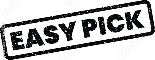 Fotografía Rectangular easy pick grunge textured rubber stamp indicating simple selection o