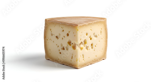 Delicious cube of cheese with herbs.