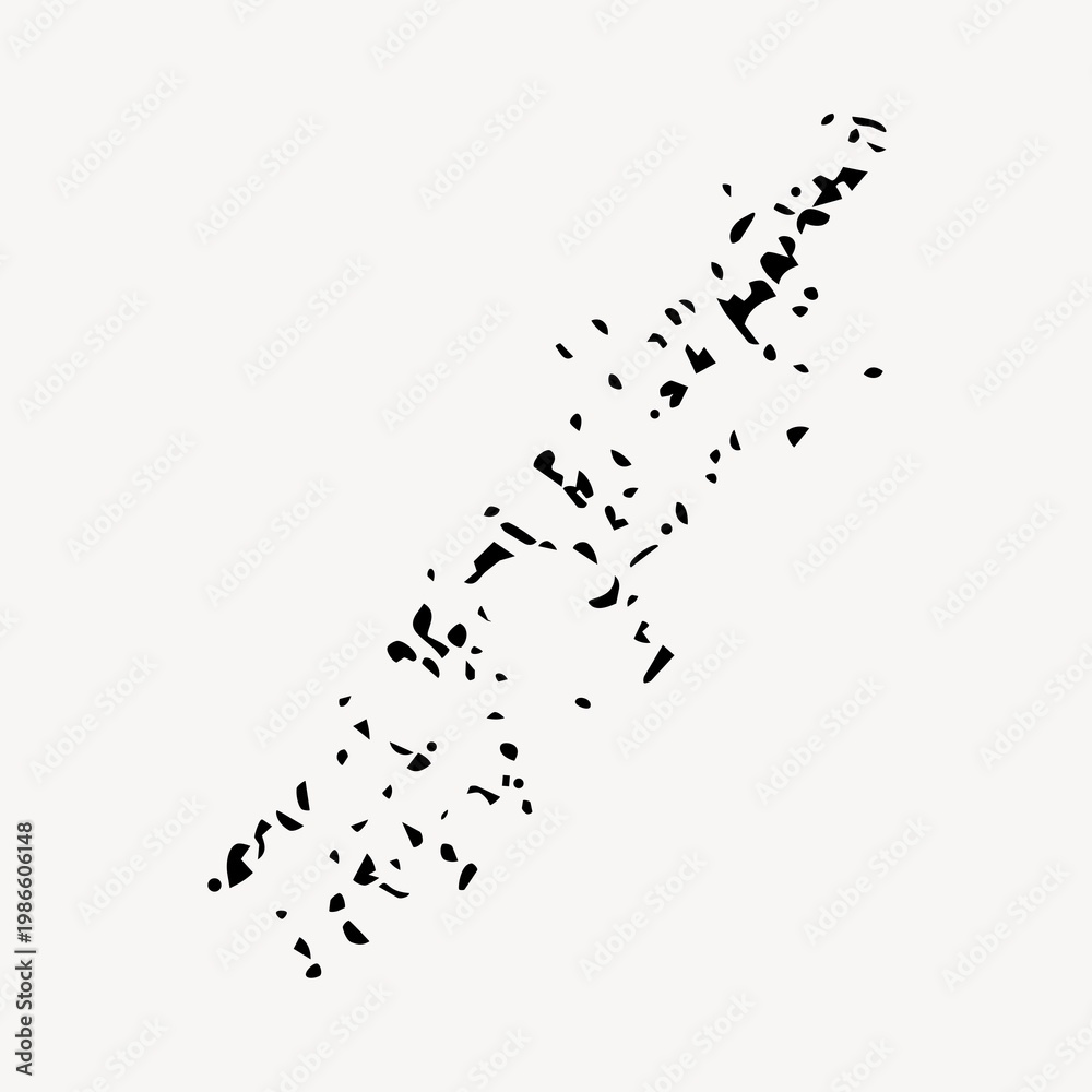 Fototapeta premium Abstract monochrome fragmented design element