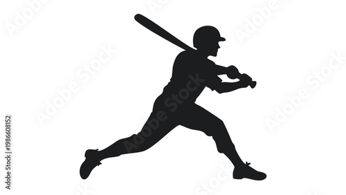 baseball player silhouette vector