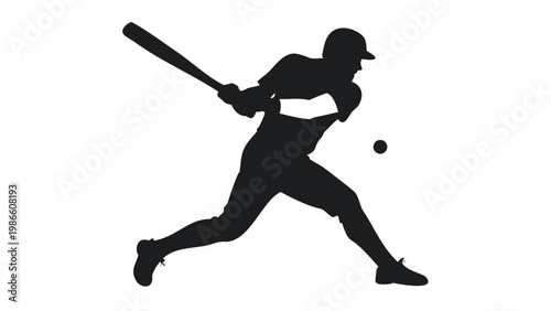 silhouette of baseball player