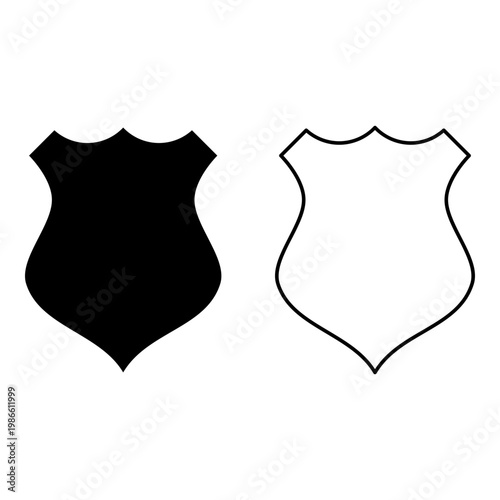 sheriff or police badge icon