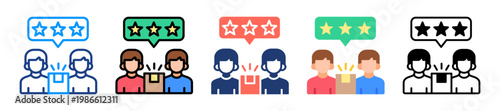Vendor Rating Icon Sheet Multiple Style Collection 