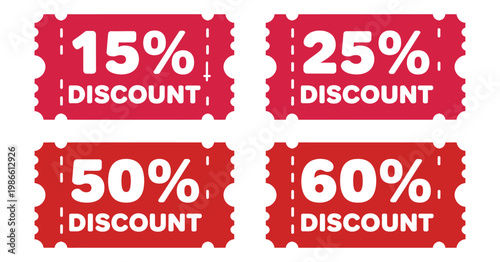 Discount coupons vector