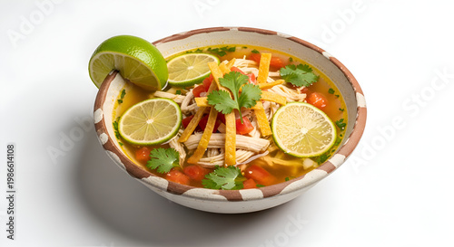 Delicious bowl of lime soup.