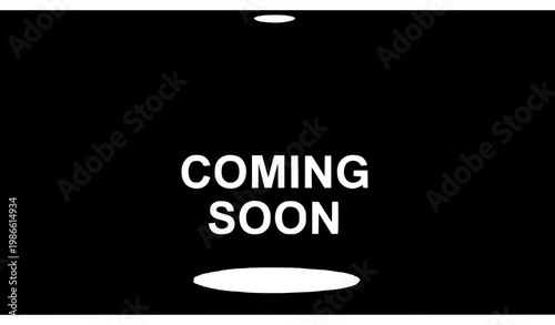 no smoking sign Coming soon text under spotlight dramatic black background announcement teaser vector illustration