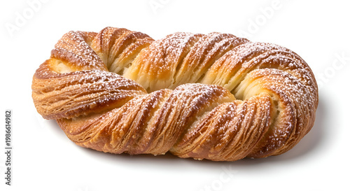 Delicious sweet pastry dessert isolated white.