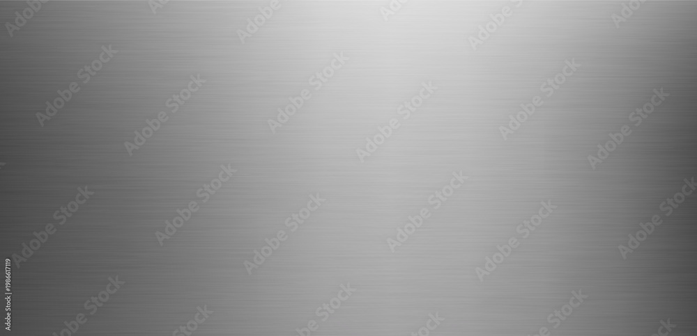 Obraz premium Brushed Stainless Steel Surface with Horizontal Matte Industrial Texture Gradient Background