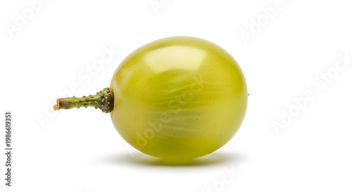 Fresh green grape on white background.