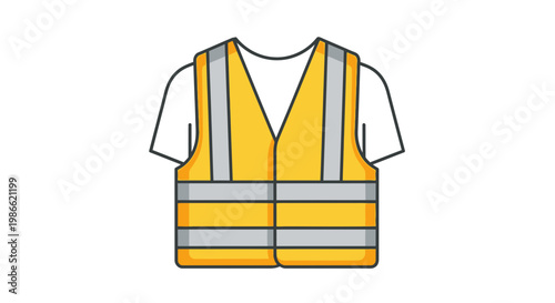 High Visibility Safety Vest on Hanger, Protective Workwear Concept