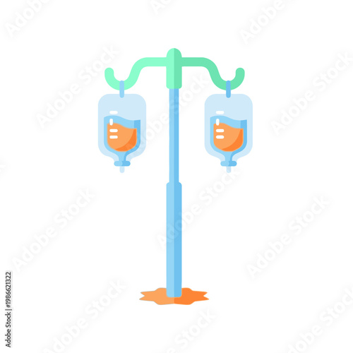 IV Drip Stand Icon – Intravenous Infusion Equipment for Hospital Care