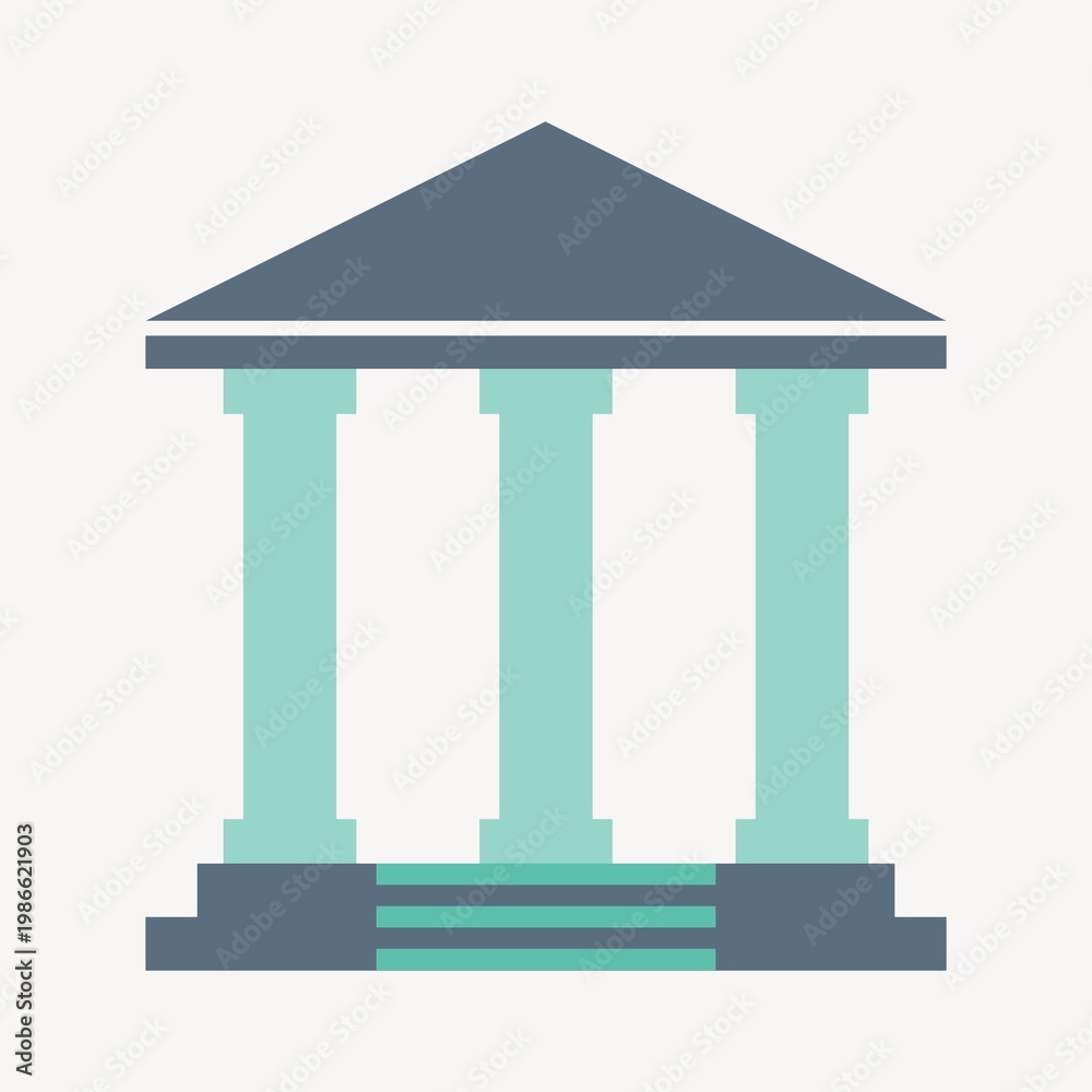 Obraz premium Courthouse icon illustration