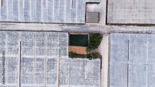 plastic sea industry drone agriculture greenhouse intensive farming modern equipment building field development plan - Andalusia, Spain - 2025