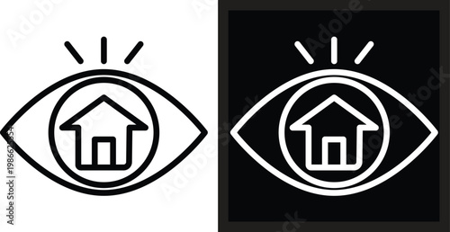 view Two-tone version in black and white background