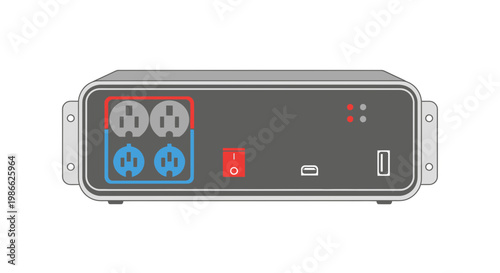 Industrial Power Distribution Unit with Multiple Outlets