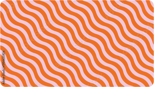Vibrant orange and pink wavy pattern background texture