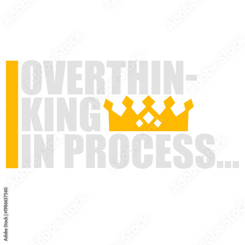 Overthinking In Process – perfectly relatable for every anxious mind that can't stop analyzing everything. Sarcastic, self-aware and a great gift for chronic overthinkers and restless brains.