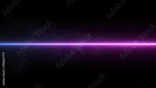 Wallpaper Mural Glowing blue horizontal light beam on black background Torontodigital.ca