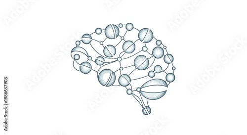 Abstract Neural Network Brain Illustration
