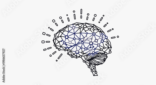 Abstract Neural Network Brain Illustration