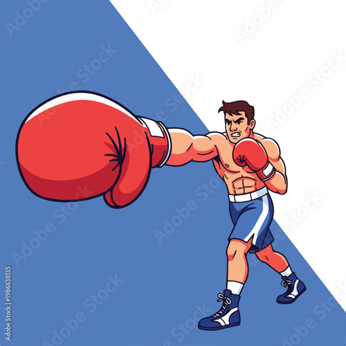 A boxer throwing a punch