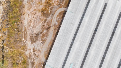 plastic sea industrial border drone plan roof dry desert agriculture field detail texture intensive farming industry limit - Andalusia, Spain - 2025