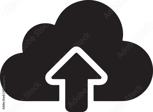 Upload to cloud flat icon for apps and websites