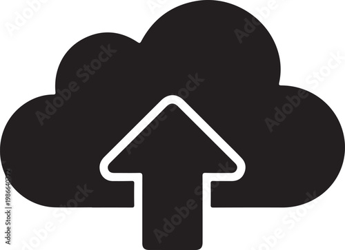 Upload to cloud flat icon for apps and websites