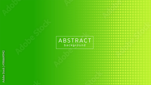 Abstract green gradient minimal vector banner. Fresh textured long background