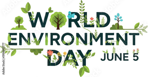 World Environment Day, eco friendly, green awareness, June 5, environmental conservation vector