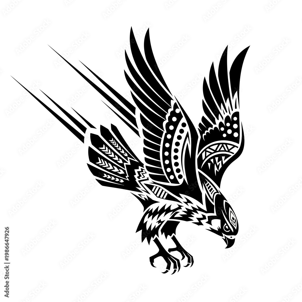 Obraz premium Tribal Eagle Tattoo Design
