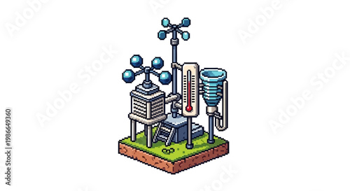 Weather Station Instruments for Meteorology and Climate Monitoring.