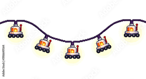 Whimsical Robot Shaped String Lights Decoration.