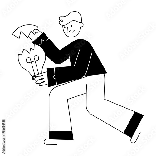 A sketchy style illustration representing bad idea
