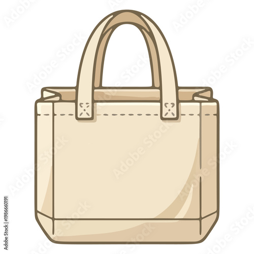 Simple cream colored canvas tote