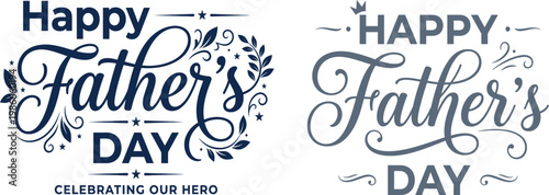 Happy father's day beautiful calligraphy designs for celebrating dad cards gifts