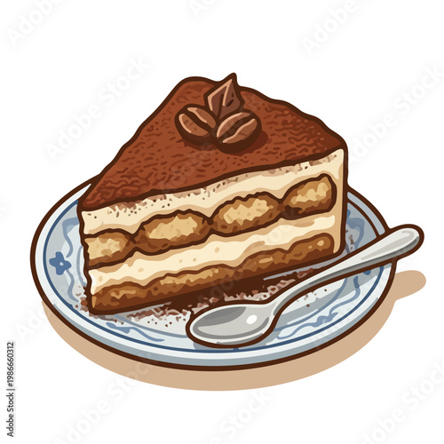 Classic coffee flavored Italian dessert