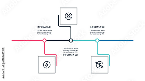 Business Timeline infographic with 3 steps, options, parts or processes. Template for web 