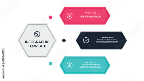 Business Timeline infographic with 3 steps, options, parts or processes. Template for web 