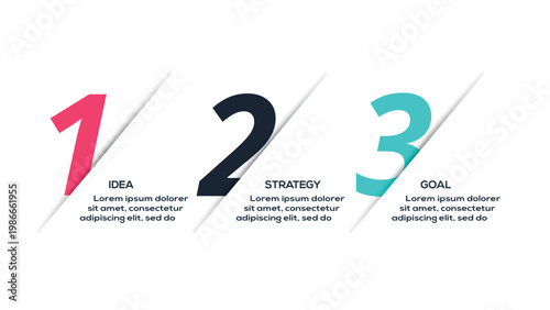 Business Timeline infographic with 3 steps, options, parts or processes. Template for web 