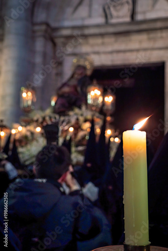 Semana Santa Valladolid, desfiles procesionales de manifestación religiosa católica en Valladolid España. celebración de la Semana Santa en España actos religiosos que recuerdan la muerte y resurrecci